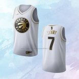 NO 7 Kyle Lowry Camiseta Toronto Raptors Golden Edition Blanco