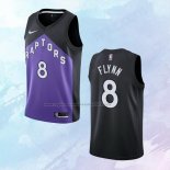 NO 8 Malachi Flynn Camiseta Toronto Raptors Earned Negro Violeta 2020-21