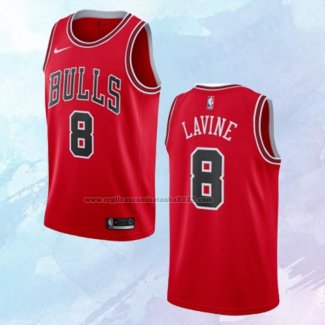 NO 8 Zach Lavine Camiseta Chicago Bulls Icon Rojo