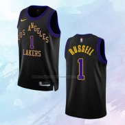 Camiseta Los Angeles Lakers D'Angelo Russell NO 1 Ciudad 2023-24 Negro