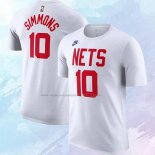 Camiseta Manga Corta Brooklyn Nets Ben Simmons Classic 2022-23 Blanco