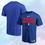 Camiseta Manga Corta Philadelphia 76ers Practice Performance 2022-23 Azul