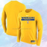 Camiseta Manga Larga Golden State Warriors Practice Performance 2022-23 Amarillo