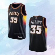 Camiseta Phoenix Suns Kevin Durant NO 35 75th Anniversary 2022 Negro