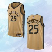 Camiseta Toronto Raptors Chris Boucher NO 25 Ciudad 2023-24 Oro