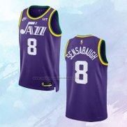 Camiseta Utah Jazz Brice Sensabaugh NO 8 Classic 2023-24 Violeta