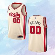 NO 00 Carmelo Anthony Camiseta Portland Trail Blazers Ciudad Crema 2019-20