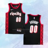 NO 00 Carmelo Anthony Camiseta Portland Trail Blazers Ciudad Negro 2021-22