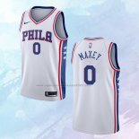 NO 0 Tyrese Maxey Camiseta Philadelphia 76ers Association Blanco 2020-21