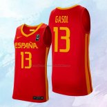 NO 13 Marc Gasol Camiseta Espana 2019 FIBA Basketball World Cup Rojo