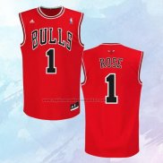 NO 1 Derrick Rose Camiseta Chicago Bulls Rojo