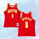 NO 1 Tracy McGrady Camiseta Houston Rockets Hardwood Classics Throwback Rojo