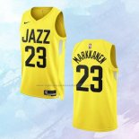 NO 23 Lauri Markkanen Camiseta Utah Jazz Icon Amarillo 2022-23