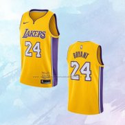 NO 24 Kobe Bryant Camiseta Los Angeles Lakers Retirement Amarillo 2017-2018