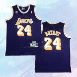 NO 24 Kobe Bryant Camiseta Los Angeles Lakers Retro Violeta