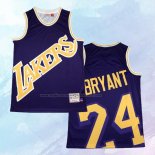 NO 24 Kobe Bryant Camiseta Mitchell & Ness Los Angeles Lakers Big Face Violeta