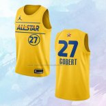 NO 27 Rudy Gobert Camiseta Utah Jazz All Star 2021 Oro