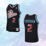 NO 2 Cade Cunningham Camiseta Detroit Pistons Hardwood Classics Negro