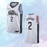 NO 2 Kawhi Leonard Camiseta Los Angeles Clippers Ciudad Blanco 2019-20