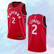 NO 2 Kawhi Leonard Camiseta Toronto Raptors Icon Rojo 2018