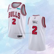 NO 2 Lonzo Ball Camiseta Chicago Bulls Association Blanco 2021