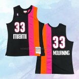 NO 33 Alonzo Mourning Camiseta Miami Floridians Hardwood Classics Throwback Negro