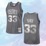 NO 33 Larry Bird Camiseta Mitchell & Ness Boston Celtics Gris 1985-86