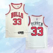 NO 33 Scottie Pippen Camiseta Chicago Bulls Association Blanco 2021