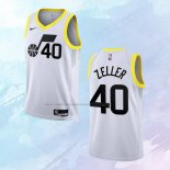 NO 40 Cody Zeller Camiseta Utah Jazz Association Blanco 2022-23