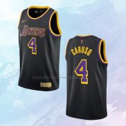 NO 4 Alex Caruso Camiseta Los Angeles Lakers Earned Negro 2020-21