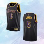 NO 6 LeBron James Camiseta Los Angeles Lakers Earned Negro 2021-22