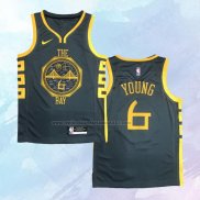 NO 6 Nick Young Camiseta Golden State Warriors Ciudad Azul 2018-19