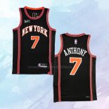 NO 7 Carmelo Anthony Camiseta New York Knicks Ciudad Negro 2021-22
