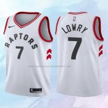NO 7 Kyle Lowry Camiseta Nino Toronto Raptors Association Blanco 2017-18