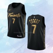 NO 7 Kyle Lowry Camiseta Toronto Raptors Ciudad Negro 2019-20