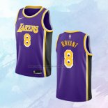NO 8 Kobe Bryant Camiseta Los Angeles Lakers Statement Violeta