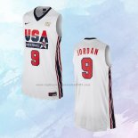 NO 9 Michael Jordan Camiseta USA 1992 Blanco